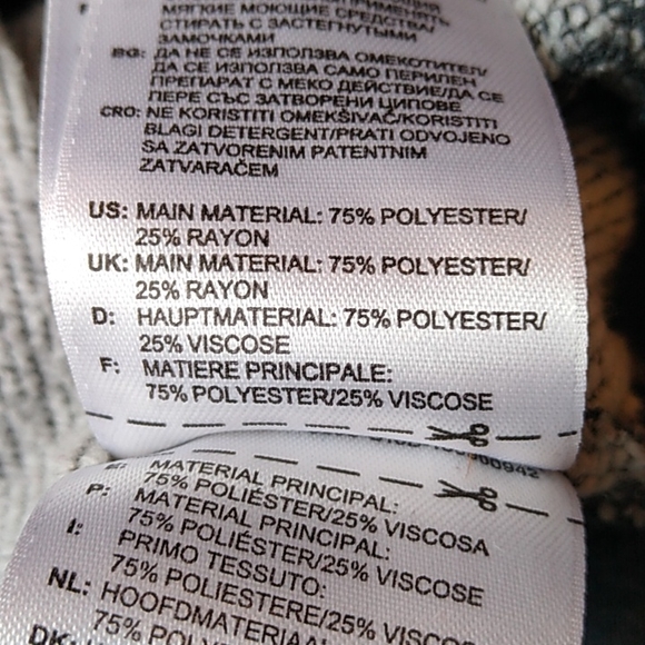 Adidas Neo Long Full Zip Hoodie Athletic Sweat Jacket Women's M. Gray Aqua/White - Picture 10 of 10